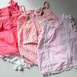 Janie and Jack Pink and White Casual Dresses